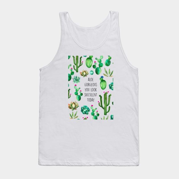 Aloe gorgeous Tank Top by Poppy and Mabel